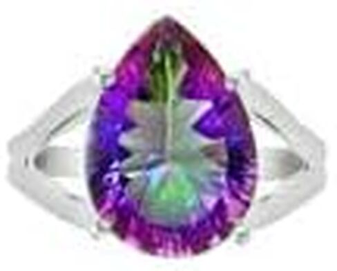 Beautiful 2.5ct Mystic Topaz 925 Solid Sterling Silver Ring Size 5, 6, 7, 8, 9 in Kuwait