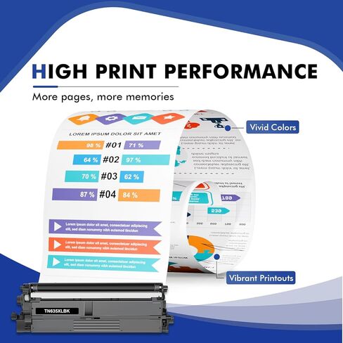 TN635 TN635XL Toner Cartridge Set MFC-L8930CDW Compatible for Brother TN635XXL TN 635XL 635 TN-635XL MFC-L8730CDW HL-L8430CDW HL-L8570CDW MFC-L8970CDW HL-L8430CDWT MFC-EX575 Printer High Yield 4 Pack in Kuwait