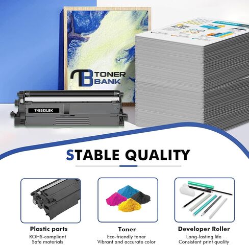 TN635 TN635XL Toner Cartridge Set MFC-L8930CDW Compatible for Brother TN635XXL TN 635XL 635 TN-635XL MFC-L8730CDW HL-L8430CDW HL-L8570CDW MFC-L8970CDW HL-L8430CDWT MFC-EX575 Printer High Yield 4 Pack in Kuwait