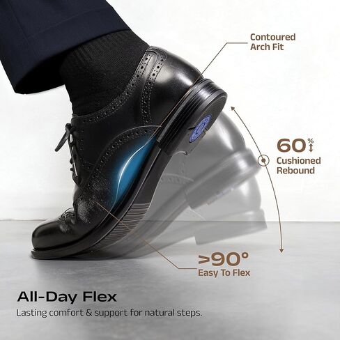 Bruno Marc Men's Brogue Wingtip Oxfords, Full Grain Leather Dress Shoes Flexible Forefoot for Work & Business Comfort Lightweight Lace Classic Formal Shoes in Saudi Arabia