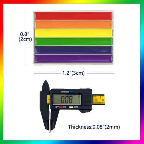 LGBTQ فخر دبوس شارات، قوس قزح العلم دبابيس التلبيب، سبائك الزنك LGBT العلم بروش شارة، 1.2in × 0.8in in Kuwait