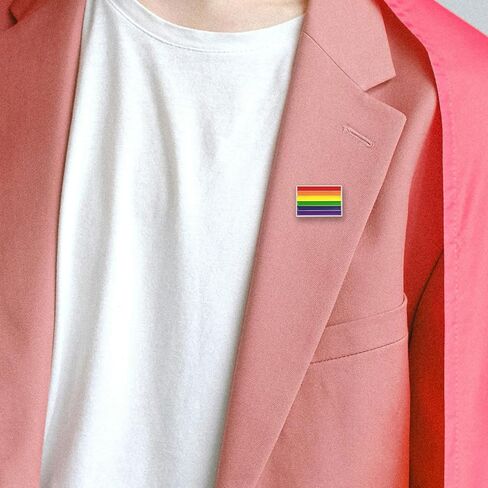 LGBTQ فخر دبوس شارات، قوس قزح العلم دبابيس التلبيب، سبائك الزنك LGBT العلم بروش شارة، 1.2in × 0.8in in Kuwait