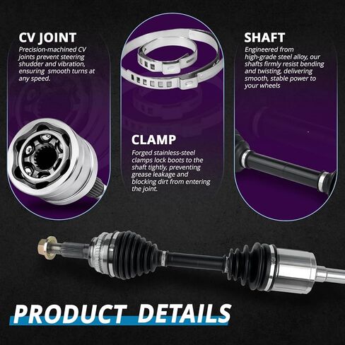Front Left CV Axle for 2007-2015 Lincoln MKX, 2007-2014 Ford Edge 2008 2009 2010 2011 2012 2013 2014 Shaft Assembly Replacement Driver Side 66-2188 in Saudi Arabia