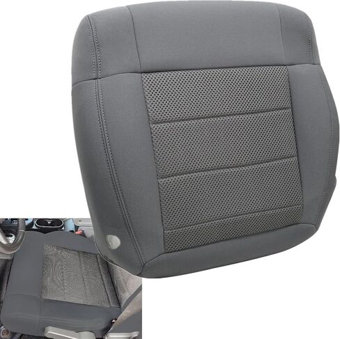 NLQR Front Driver Side Bottom Replacement Cloth Seat Cover E5DD Gray Compatible with Jeep Wrangler Sahara Rubicon 2008 2009 2010 2011 2012 in Saudi Arabia