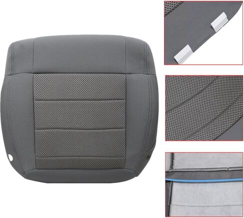 NLQR Front Driver Side Bottom Replacement Cloth Seat Cover E5DD Gray Compatible with Jeep Wrangler Sahara Rubicon 2008 2009 2010 2011 2012 in Saudi Arabia