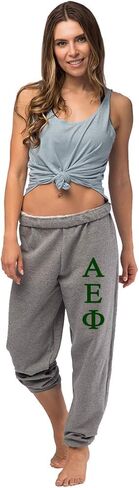 Sorority Letters Shop Alpha Epsilon Phi Oversized Boyfriend Sweatpants in Saudi Arabia