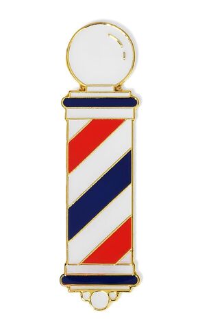 MD Barber Pole Lapel Pin in Kuwait