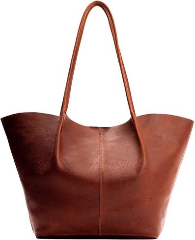 Portland Leather Goods Devan Bucket Tote – Handmade with Full-Grain Hides – Dual Shoulder Straps & Interior Pockets in Kuwait