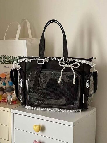 حقيبة يد Ita Crossbody، حقيبة عرض دبوسية مع إدراج، حقيبة رسول لطيفة، حقائب حمل مع كشكشة سحاب، Y2k الجمالية العصرية in Kuwait