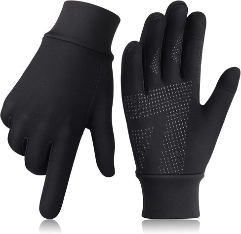 Running Gloves Touchscreen Anti-Slip Gloves Lightweight Fleece Sports Gloves Warm Windproof Winter Glove Liner for Men and Women Outdoor in Kuwait