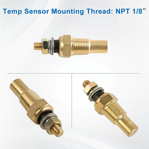 2" 52mm Water Temp Temperature Gauge 100-250 Fahrenheit DC12V Universal Water Temp Gauge Kit with LED Light Display for Boat Car Truck Marine Vehicle Automotive in Kuwait