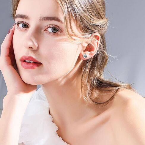 2ct Diamond Stud Earrings for Women,D-Color VVS1,14K Gold Firework Blooming Earrings,Ideal for Valentine's Day Gift in Saudi Arabia