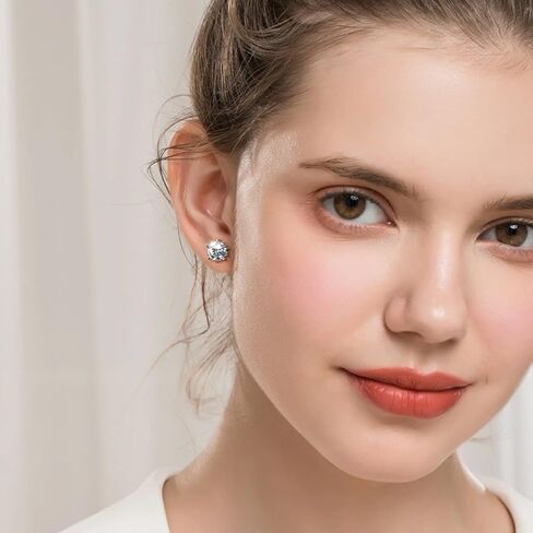 2ct Diamond Stud Earrings for Women,D-Color VVS1,14K Gold Firework Blooming Earrings,Ideal for Valentine's Day Gift in Saudi Arabia