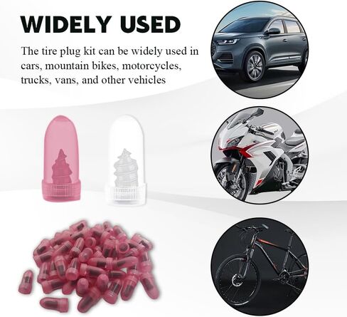 100 قطعة من الأظافر المطاطية لإصلاح الإطارات، براغي إصلاح الإطارات، مجموعات إصلاح الإطارات الفراغية، أظافر مطاطية حلزونية، سدادات إطارات سريعة للخدمة الذاتية، مسمار إصلاح الإطارات للسيارة والدراجات النارية وإصلاح ثقب إطارات الجرارات in Kuwait