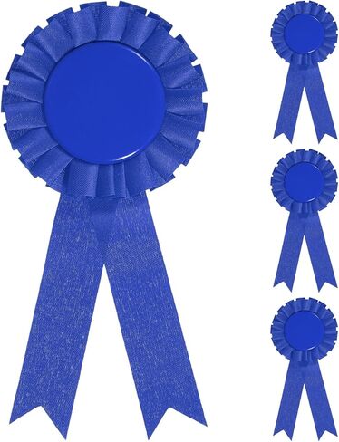 uxcell Blank Award Ribbon Prize, 4Pcs Party Badge Brooch Badge Brooch Pin for Women Men Colorful Satin Corsage Fabric Birthday Award Ribbon Party Tinplate Decorations in Saudi Arabia
