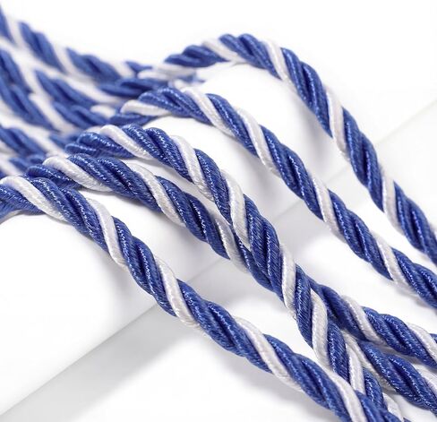 TFTAFAN 60 pcs Graduation Honor Cords Bulk 68" Grad Braided Honor Cord with Tassel for Commencement, Academic Achievements, School Ceremonies and Student Organizations (Royal Blue and White) in Saudi Arabia