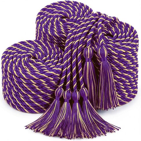 TFTAFAN 60 pcs Graduation Honor Cords Bulk 68" Grad Braided Honor Cord with Tassel for Commencement, Academic Achievements, School Ceremonies and Student Organizations (Royal Blue and White) in Saudi Arabia