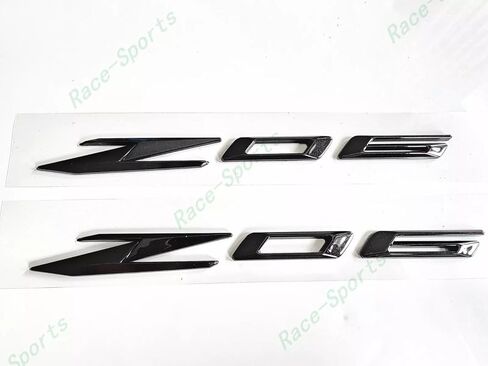 2pcs New Z06 Bodyside Emblems 3D Badge Replacement for 2023-2024 Corvette C8 Z06 85623536 Origianl Size (Black) in Saudi Arabia