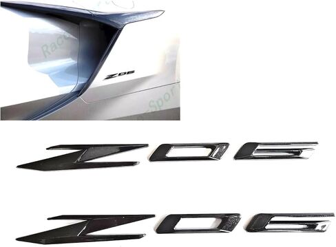 2pcs New Z06 Bodyside Emblems 3D Badge Replacement for 2023-2024 Corvette C8 Z06 85623536 Origianl Size (Black) in Saudi Arabia