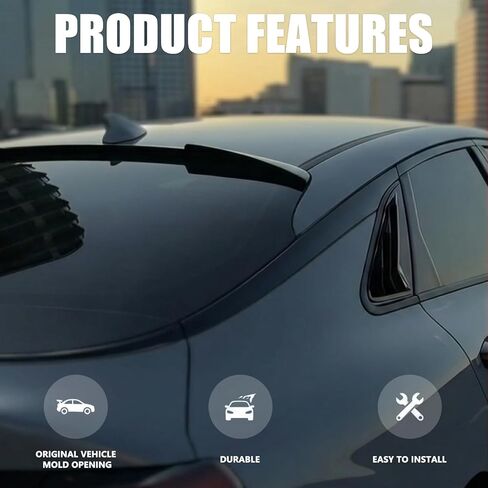 Roof Spoiler Compatible with KIA K5 2026 2025 2024 2023 2022 2021 EX/LX/LXS/GT/GT-Line Rear Roof Spoiler Tail Wing(Glossy Black) in Saudi Arabia