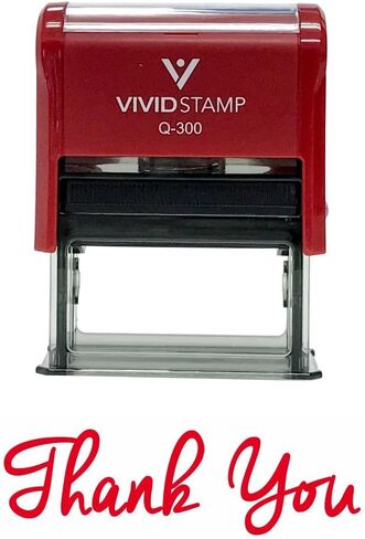 Thank You Self-Inking Rubber Stamp (Red) - Large in Saudi Arabia