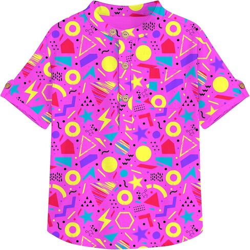 Boys Button Up Henley Shirts Short Sleeve Lightweight Summer Cotton T Shirt Tees Tops with One Pocket Size 6-12 in Saudi Arabia
