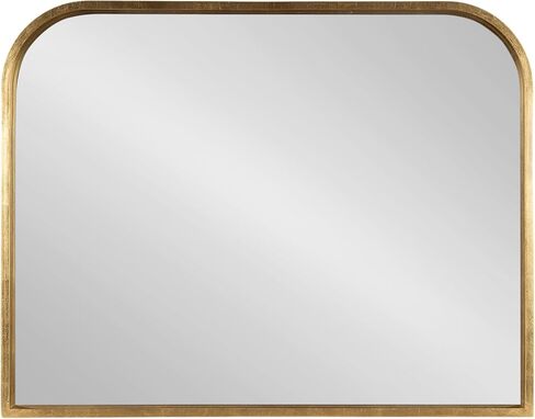 Kate and Laurel Travis Modern Wide Basket Arch Wall Mirror, 36 x 28, Gold, Decorative Wide Arched Bathroom Mirror for Over Sink or for Use as Living Room Wall Decor Accent in Saudi Arabia