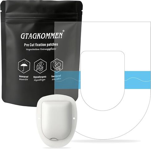 رقع لاصقة لمستشعر Guardian 3/4، رقع مستشعر CGM مقاومة للماء وخالية من اللاتكس لمدة 7 أيام (20 حزمة)، شريط لاصق مقطوع مسبقًا، غطاء حماية مستمر لمراقبة الجلوكوز - GTAGKOMMEN in Kuwait