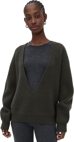 Pixie Market Women's Deep V Neck Sweater in Kuwait