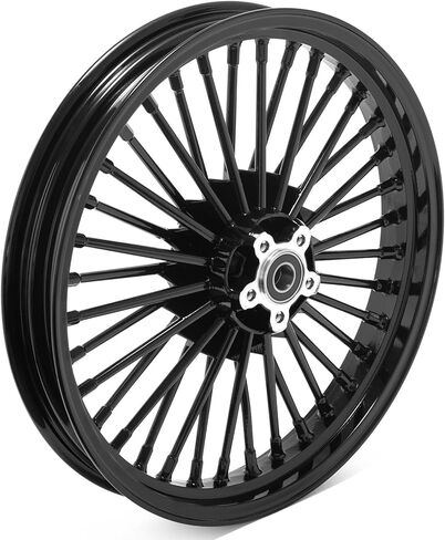 TOFR 19x2.5 Cast Fat Spoke Front Wheel Rim Gloss Black For Harley 2000-2003 Dyna FXD Super Glide FXDL Low Rider FXDX Super Glide Sport FXDXT Superglide T-Sport 2001 2002 in Saudi Arabia