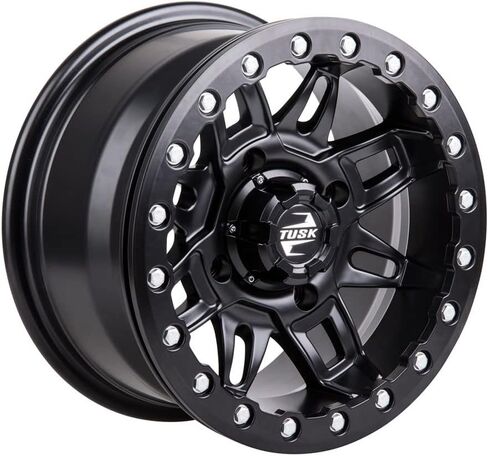 4/156 Tusk Wasatch Beadlock Wheel 15x7 5.0 + 2.0 Matte Black For Polaris RANGER 570 CREW-6 Full Size 2015-2025 in Saudi Arabia