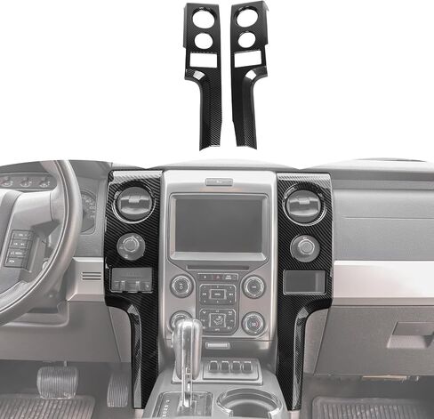 RT-TCZ Carbon Fiber Center Console Dashboard Outlet Vent Panel Cover Trim Decoration Interior Accessories for Ford F150 Raptor 2009-2014 in Saudi Arabia
