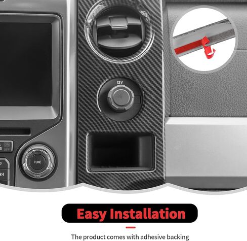 RT-TCZ Carbon Fiber Center Console Dashboard Outlet Vent Panel Cover Trim Decoration Interior Accessories for Ford F150 Raptor 2009-2014 in Saudi Arabia