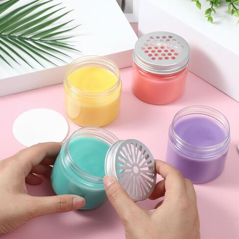 12 قطعة 150 مل حاوية خرز معطرة 5 أونصة، 4 أنماط معطر جو، موزع روائح عطرية صلبة مع أغطية مجوفة، حاويات تخزين فارغة، عينة من الجرار المستديرة للعلاج بالروائح in Kuwait