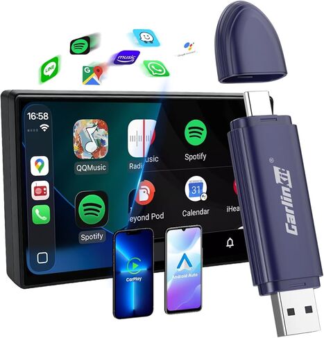 ترقية محول Carlinkit اللاسلكي CarPlay 2024، سلكي إلى Carplay اللاسلكي، متوافق مع CarPlay السلكي OEM، التوصيل والتشغيل، دعم ترقية المحول اللاسلكي عبر الإنترنت in Saudi Arabia