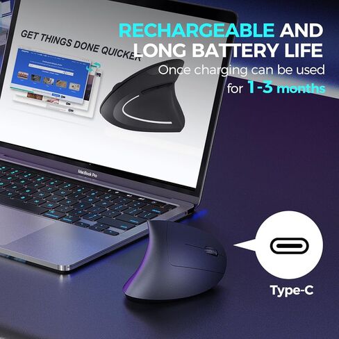 AVMTOM Wireless Mouse Wireless Gaming Mouse Rechargeable PC Mouse with RGB Backlit 6 Buttons Adjustable DPI Ergonomic for Laptop, PC, Computer, Desktop, Notebook etc Gaming Mouse Wireless （White） in Saudi Arabia