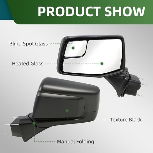 Driver Left Side Mirror Assembly Compatible with 2019-2023 Silverado and Sierra 1500 Side View Mirror w/Heated & Power Glass and Manual Folding GM1320583 5Pins in Saudi Arabia