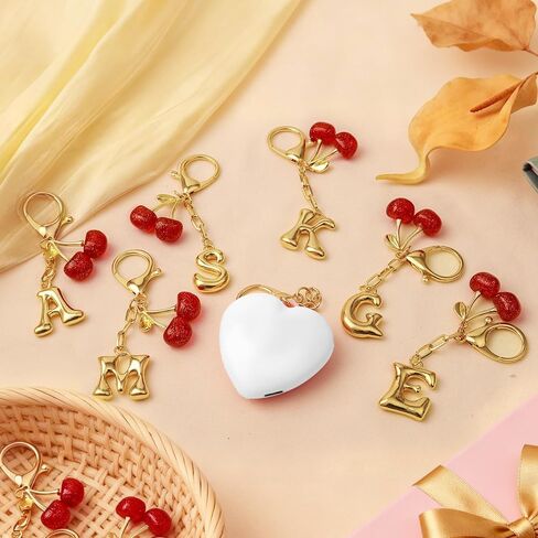 Bubble Initial Keychain With Sensing Purse Light - Glitter Purse Charms for Handbags, Gifts for Women in Saudi Arabia