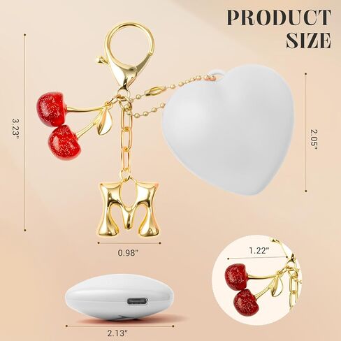Bubble Initial Keychain With Sensing Purse Light - Glitter Purse Charms for Handbags, Gifts for Women in Saudi Arabia