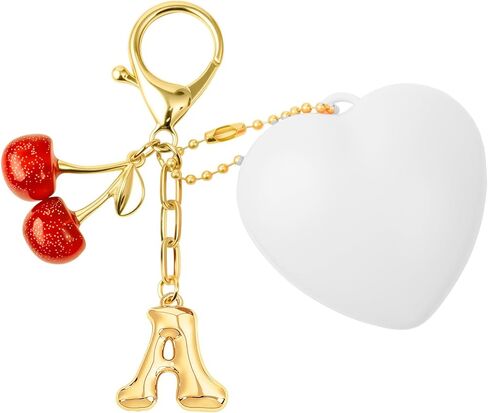 Bubble Initial Keychain With Sensing Purse Light - Glitter Purse Charms for Handbags, Gifts for Women in Saudi Arabia