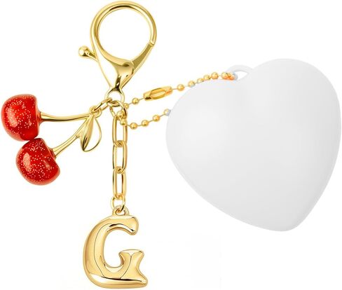 Bubble Initial Keychain With Sensing Purse Light - Glitter Purse Charms for Handbags, Gifts for Women in Saudi Arabia