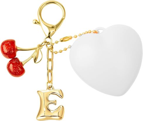 Bubble Initial Keychain With Sensing Purse Light - Glitter Purse Charms for Handbags, Gifts for Women in Saudi Arabia