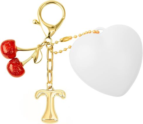 Bubble Initial Keychain With Sensing Purse Light - Glitter Purse Charms for Handbags, Gifts for Women in Saudi Arabia