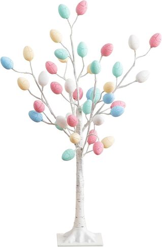 Nearly Natural 3ft. Pre-Lit Artificial Easter Twig Tree with 40 Egg Shaped LED Ornaments in Saudi Arabia
