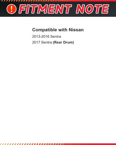 Front Automotive Replacement Brake Kit, Drilled Slotted Rotors Kit Compatible with 2013-2017 Nissan Sentra(Note: for Naturally Aspirated Model) - Anti-Rust Geomet Coated - 280mm(11in) in Saudi Arabia
