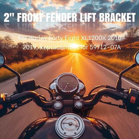 2" Front Fender Lift Bracket Adjustable Front Fender Lift for 16"-20" Wheel Compatible with Harley Sportster Iron 883 1200 Forty Eight XL1200X Seventy Two 2003-2020, Replacement for 59712-07A in Kuwait