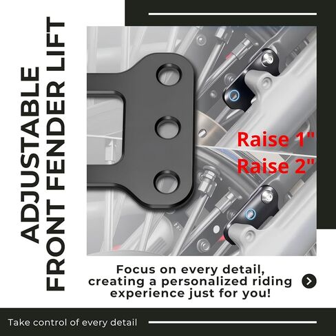 2" Front Fender Lift Bracket Adjustable Front Fender Lift for 16"-20" Wheel Compatible with Harley Sportster Iron 883 1200 Forty Eight XL1200X Seventy Two 2003-2020, Replacement for 59712-07A in Kuwait