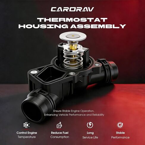 Engine Coolant Thermostat Housing Assembly with Sensor Compatible with BMW X3 X5 320i 325i 330i 525i 530i E39 E46, Replaces 1531437040 11537509227 in Kuwait