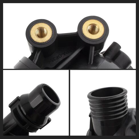 BOXI Engine Coolant Thermostat Housing Assembly with Sensor Fits for BMW 120i 316i 318i 2007-2013 / 118i 320i 2006-2013 / 520i 2003-2010 / 116i 2007-2011 RWD/Replaces 11537552403 11538671515 in Saudi Arabia