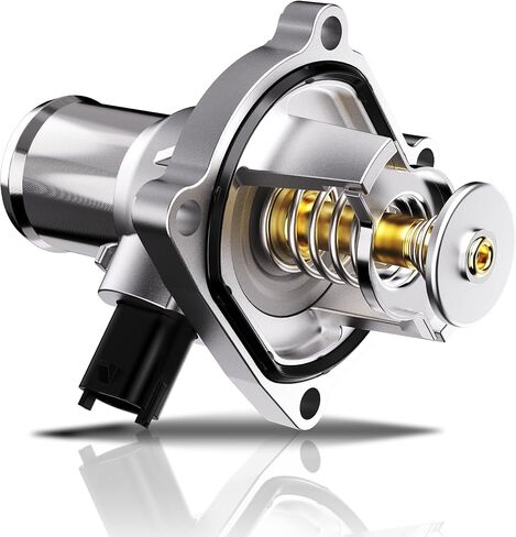 Upgrade Aluminium Engine Coolant Thermostat Housing Assembly Compatible with Chevrolet/Pontiac/Suzuki, Chevy Aveo Aveo5 09-11, Cruze 11-16, Sonic 12-18, Trax 13-20, G3 09-10, Replaces 902-821 55564891 in Kuwait